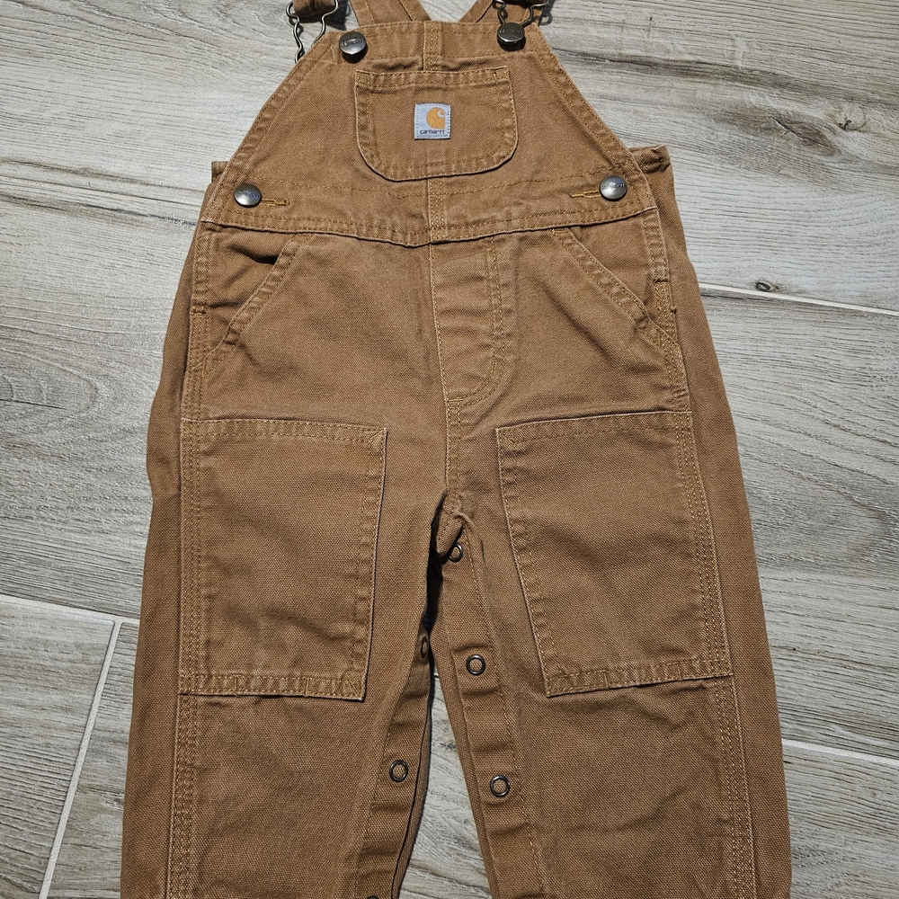 Carhartt Kids Brown Duck One-Piece Overalls